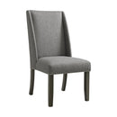 Everdeen Side Chair w/ Grey Fabric and Nail Heads in Charcoal (2 Per Carton)