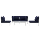 Harmony 5 Piece Outdoor Patio Aluminum Sectional Sofa Set