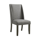 Everdeen Side Chair w/ Grey Fabric and Nail Heads in Charcoal (2 Per Carton)