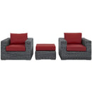 Summon 3 Piece Outdoor Patio Sunbrella� Sectional Set