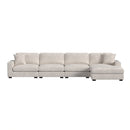 Arizona Modular Sectional Set with RHF Chaise in Steno Beige