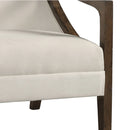 Hopkins Chair w/Brown Arm Columbia Charcoal