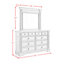 Glenmore Dresser and Mirror Set in Aged Grey