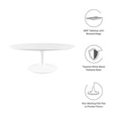 Lippa 42" Oval-Shaped Wood Top Coffee Table