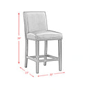 Francesca White Marble Square 5PC Counter Height Dining Set-Table & Four Black PU Chairs
