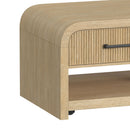 Ridgemont Coffee Table with Casters/Push Through Drawer