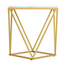 Riko 2PC Occasional Table Set in Gold-Coffee Table & End Table