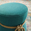 Beat Nautical Rope Upholstered Fabric Ottoman