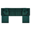 Commix Down Filled Overstuffed Performance Velvet 6-Piece Sectional Sofa