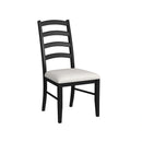 Tulane 6PC Dining Set with Table, 4 Chairs, and Bench in Oak and Black