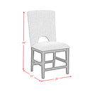 Oregon Side Chair with Grey Fabric in Black (2 Per Carton)