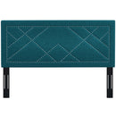 Reese Nailhead King and California King Upholstered Linen Fabric Headboard