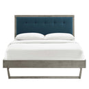 Willow Full Wood Platform Bed With Angular Frame