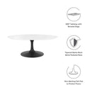 Lippa 42" Oval-Shaped Wood Coffee Table
