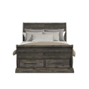 Park Ridge Sleigh Storage Bed in Charcoal
