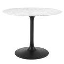 Lippa 40" Round Artificial Marble Dining Table
