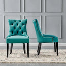 Regent Tufted Performance Velvet Dining Side Chairs - Set of 2