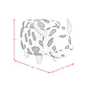 Cow Storage Stool in White and Black