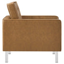 Loft 3 Piece Tufted Upholstered Faux Leather Set