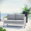 Shore Outdoor Patio Aluminum Loveseat