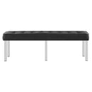 Loft Tufted Large Upholstered Faux Leather Bench