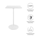 Lippa 28" Square Wood Top Bar Table