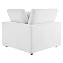 Commix Down Filled Overstuffed Performance Velvet 4-Piece Sectional Sofa