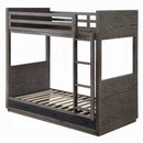 Estevon Twin-Twin Bunk Bed With Storage - Michael's Discount Furniture