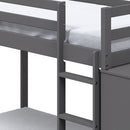 Bunk Bed (T/T) w/4 Drawers & 3 Compartments