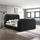 Eastern King Bed w/LED, Fireplace & TV Cabinet