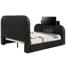 Eastern King Bed w/LED, Fireplace & TV Cabinet