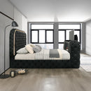 Eastern King Bed w/LED, Fireplace & TV Cabinet