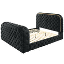 Queen Bed w/LED, Fireplace & TV Cabinet