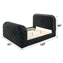 Queen Bed w/LED, Fireplace & TV Cabinet
