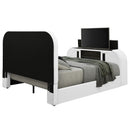 Queen Bed w/LED, TV Cabinet, Fireplace & Bluetooth