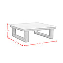 Cabana Coffee Table with Natural Top in Black