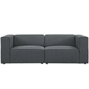 Mingle 2 Piece Upholstered Fabric Sectional Sofa Set