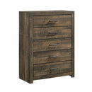 Bailey Bookcase Panel Bedroom Set with 2 Nightstands
