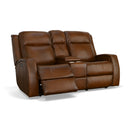 Mustang Latitudes Power Loveseat with Console with Power Headrest - Michael's Discount Furniture