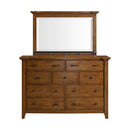 Gage Dresser & Mirror Set in Chestnut