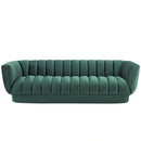 Entertain Vertical Channel Tufted Performance Velvet Sofa