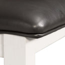 Martin 6 Pc Dining set (Table+ 4 + Bench) (Dark Brown Top - White Base)