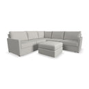 Flex 5-Seat Sectional with Narrow Arm and Ottoman - Michael's Discount Furniture