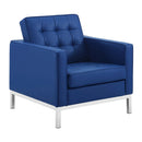 Loft 3 Piece Tufted Upholstered Faux Leather Set