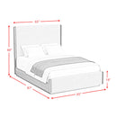 Brisbane UPH Bed with Boucle Beige and LED