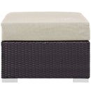 Convene Outdoor Patio Fabric Square Ottoman