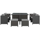 Sojourn 9 Piece Outdoor Patio Sunbrella� Dining Set
