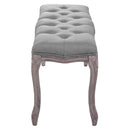 Regal Vintage French Upholstered Fabric Bench