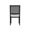 Bahama Breeze Dining Chair with White Fabric in Black (2 Per Carton)