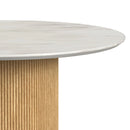 Sylvie Round Dining Table with White Faux Marble Top